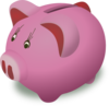 Pink Piggybank Clip Art